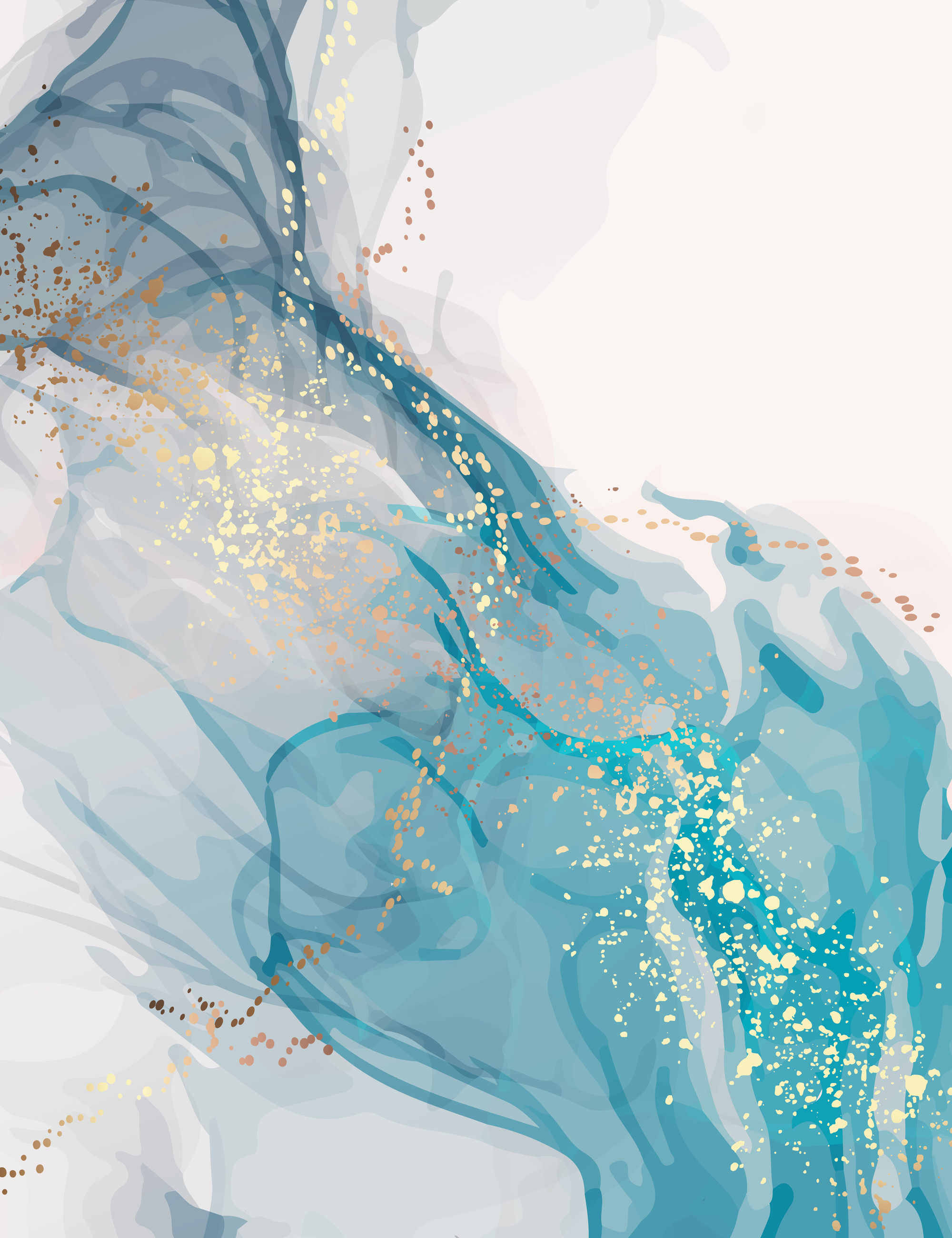 Marbled Paint Background with Gold Speckles 